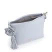 Bolsa Transversal Flor Couro Azul - imagem 4