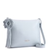 Bolsa Transversal Flor Couro Azul - imagem 2