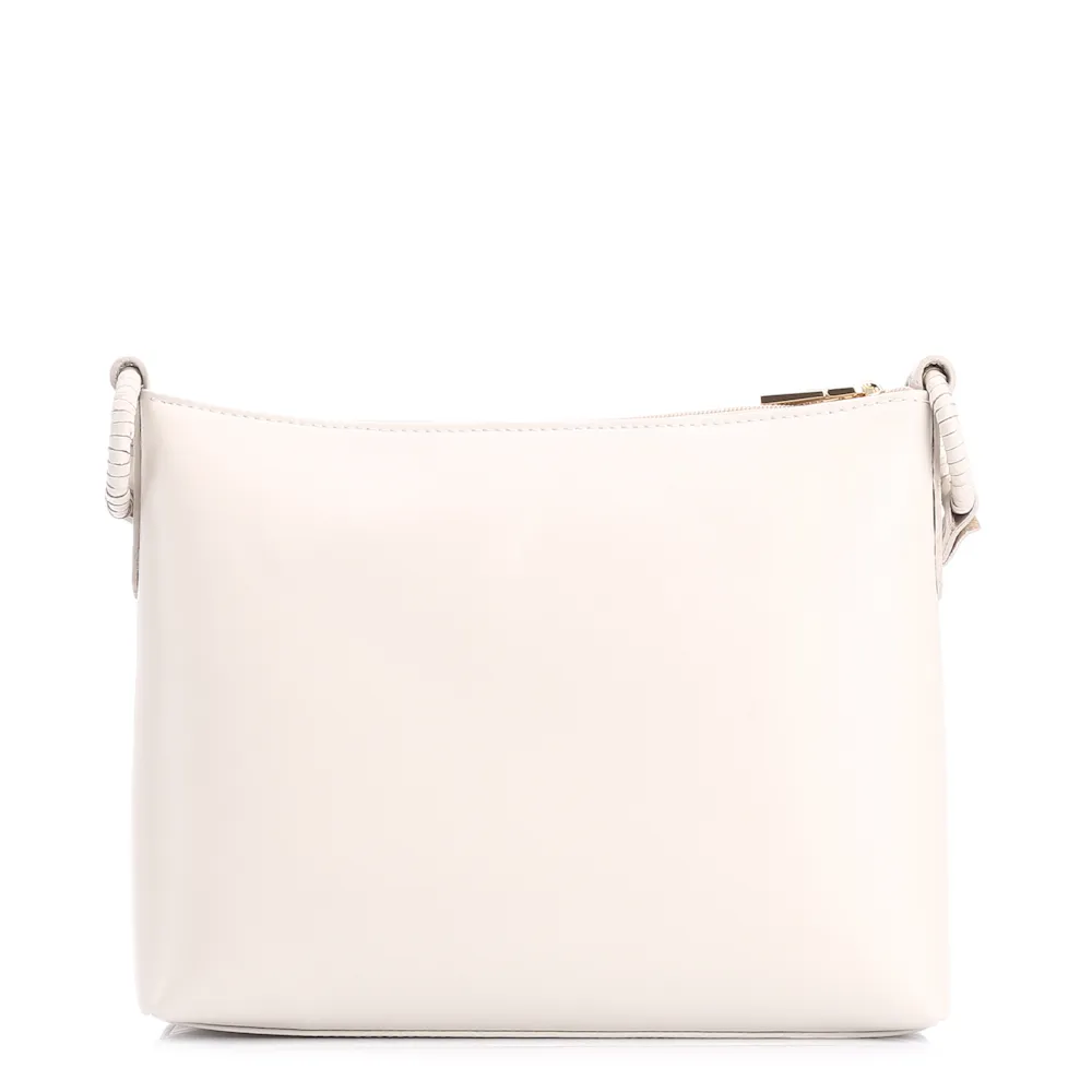 Bolsa Transversal Flor Couro Off White - imagem 3