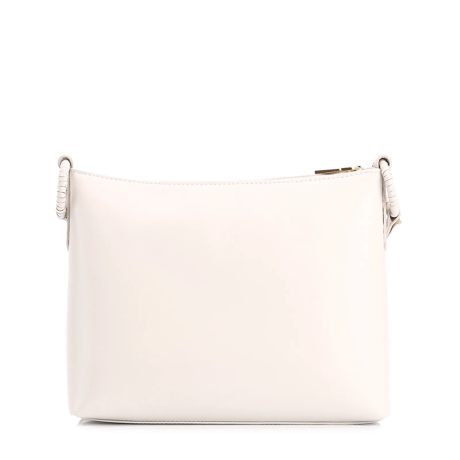 Bolsa Transversal Flor Couro Off White