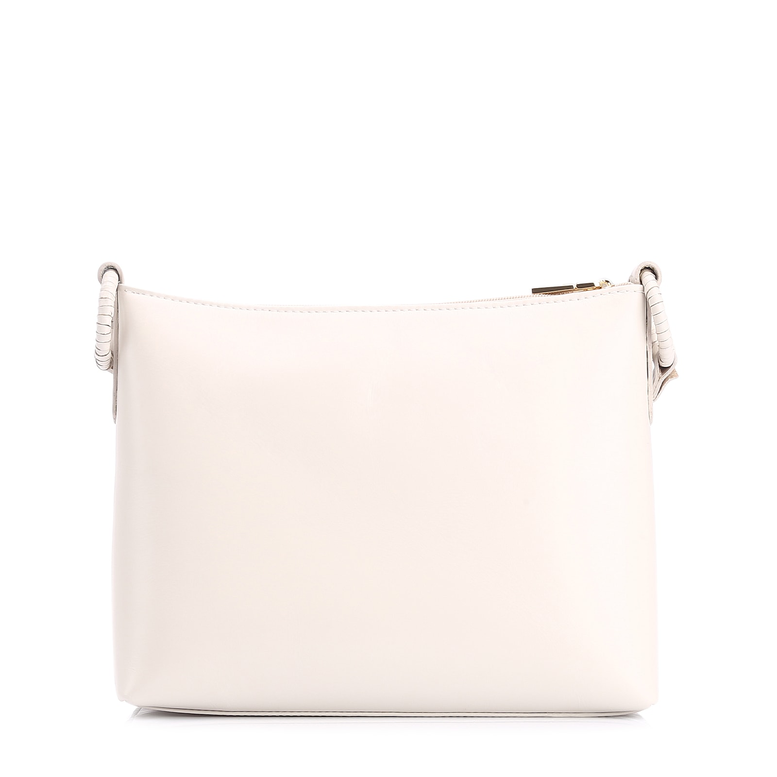 Bolsa Transversal Flor Couro Off White