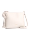 Bolsa Transversal Flor Couro Off White - imagem 2