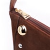 Bolsa Transversal Franjas Couro Camurça/Couro Marrom Escuro - imagem 6