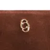 Bolsa Transversal Franjas Couro Camurça/Couro Marrom Escuro - imagem 7