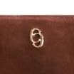 Bolsa Transversal Franjas Couro Camurça/Couro Marrom Escuro - imagem 7