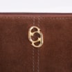 Bolsa Transversal Franjas Couro Camurça/Couro Marrom Escuro - imagem 7