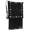 Bolsa Transversal Franjas Couro Camurça/Couro Preto - imagem 3