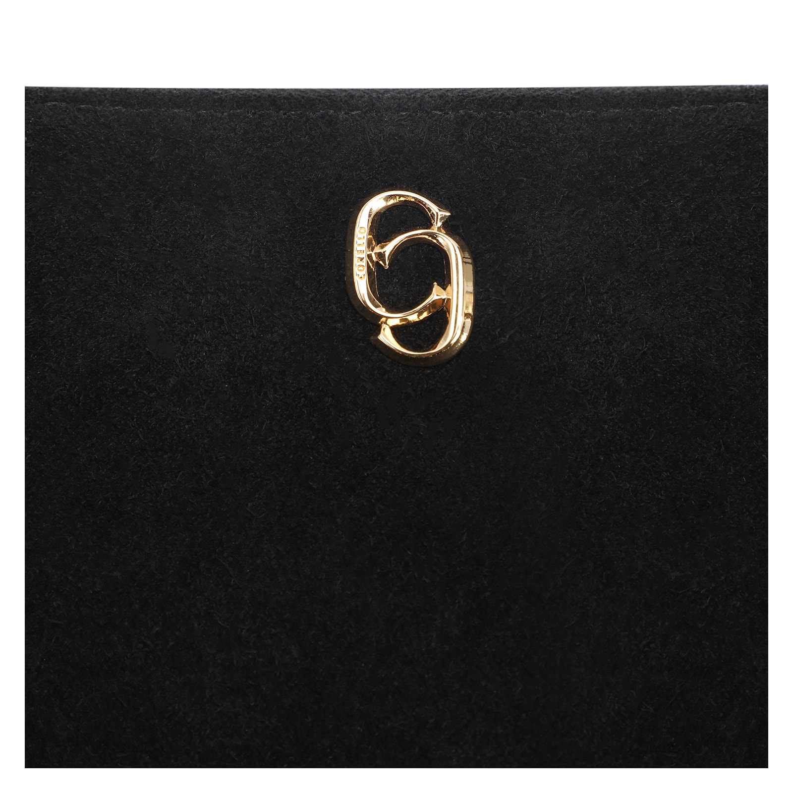 Bolsa Transversal Franjas Couro Camurça/Couro Preto