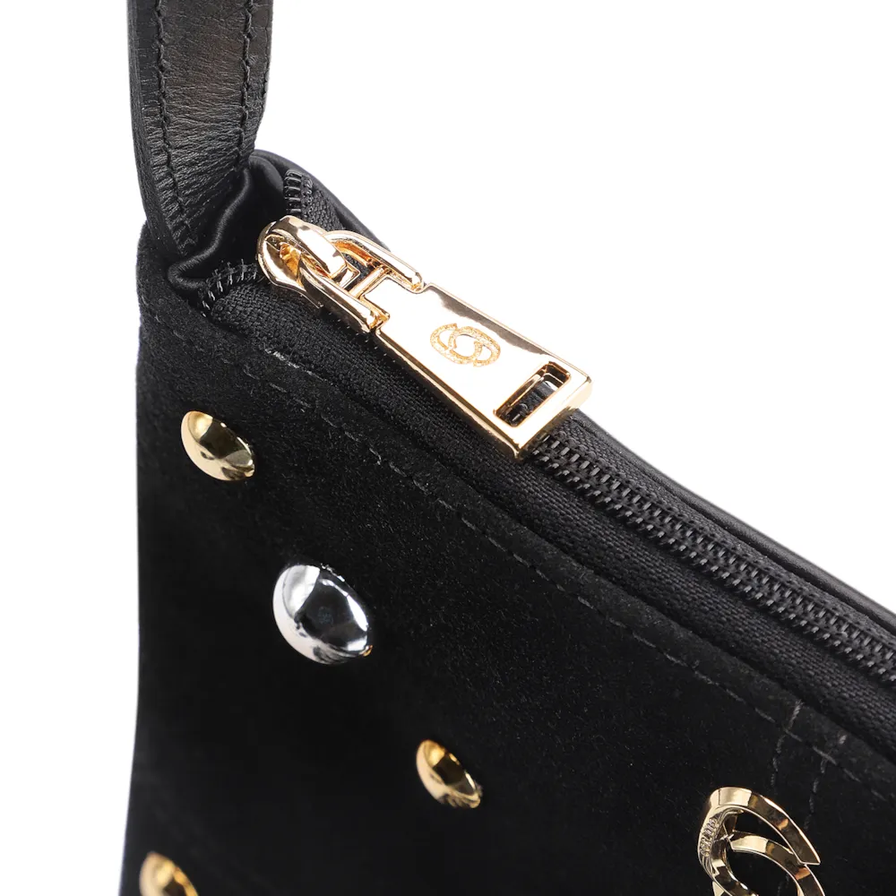 Bolsa Transversal Franjas Couro Camurça/Couro Preto - imagem 5