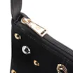 Bolsa Transversal Franjas Couro Camurça/Couro Preto - imagem 5
