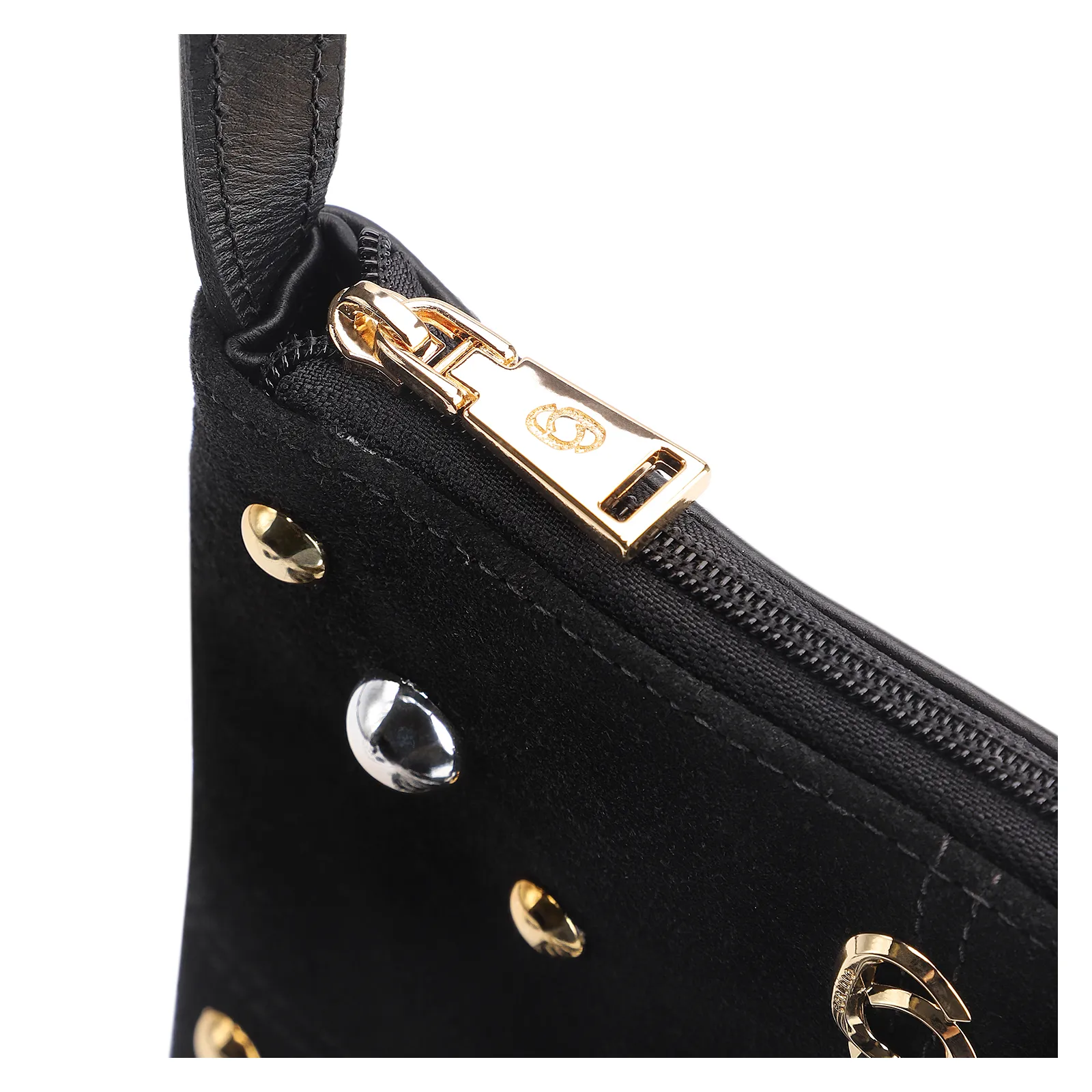 Bolsa Transversal Franjas Couro Camurça/Couro Preto
