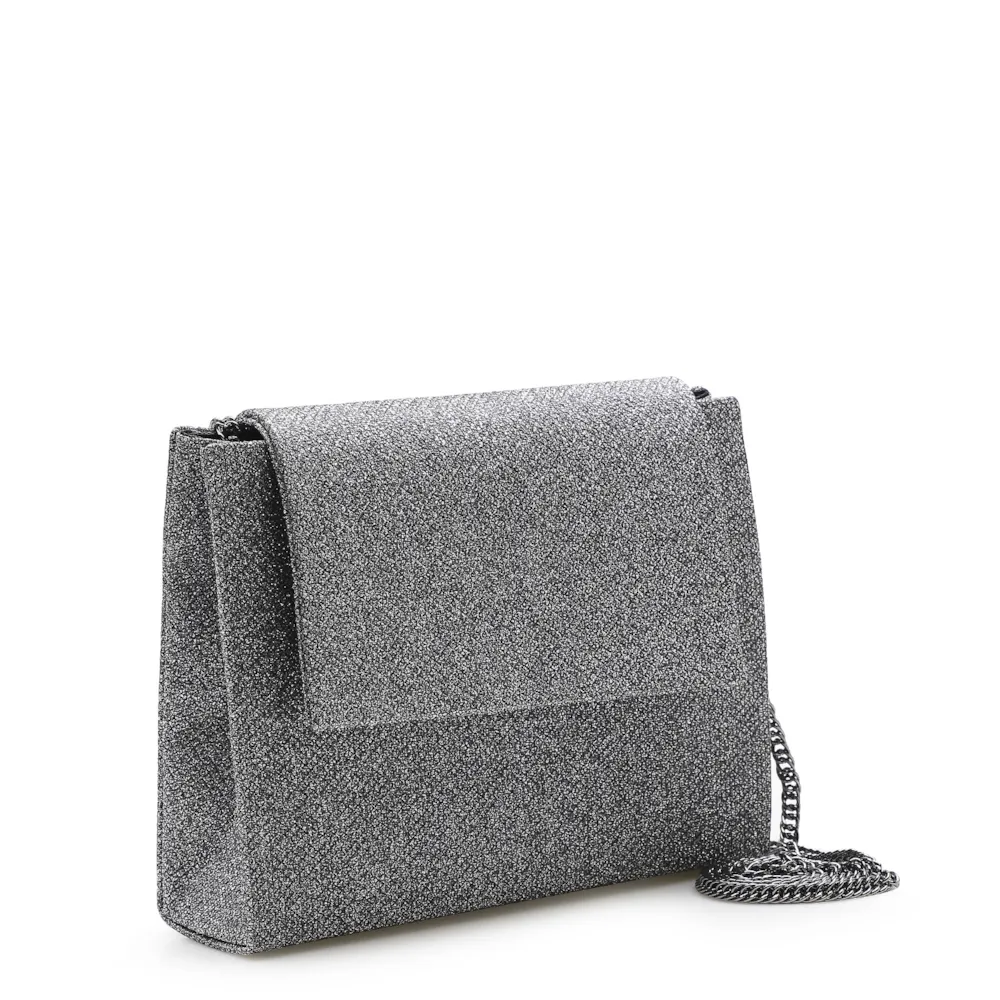 Bolsa Transversal Glam Alternativo Prata Velho - imagem 2