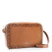 Bolsa Transversal Laser Cut Couro Camurça/Couro Marrom Claro - imagem 3