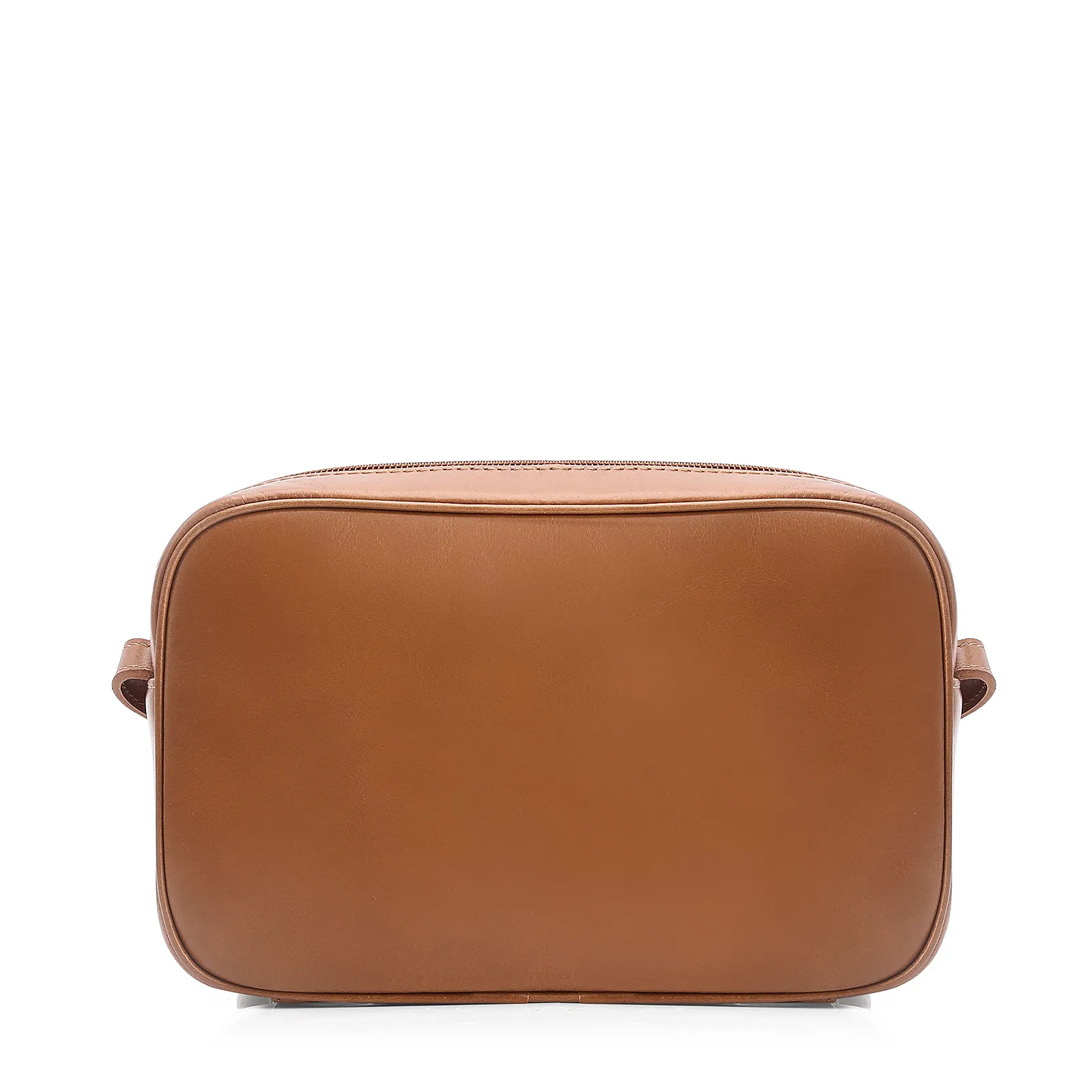 Bolsa Transversal Laser Cut Couro Camurça/Couro Marrom Claro