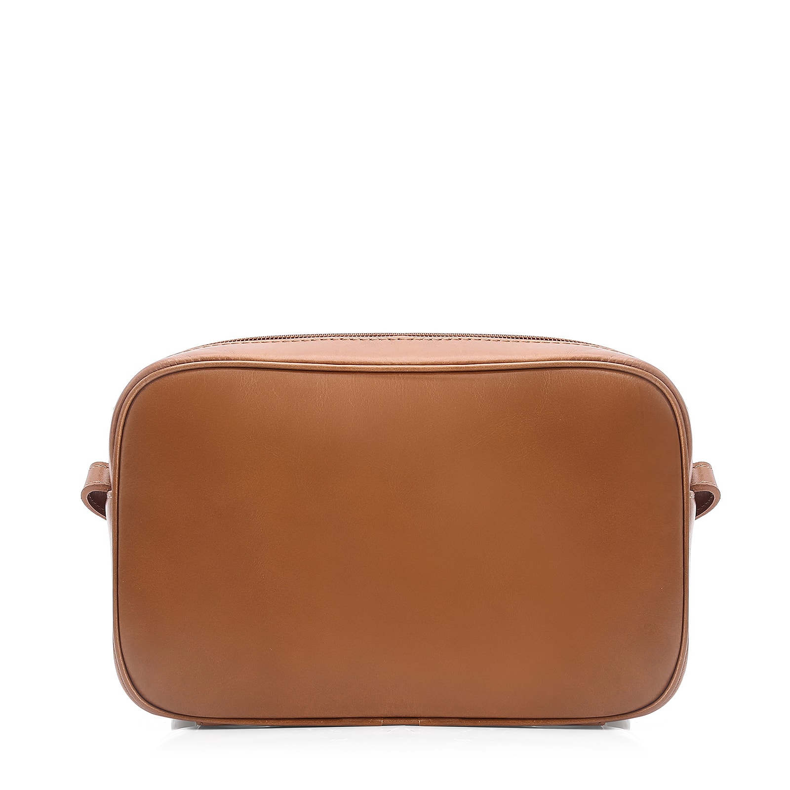 Bolsa Transversal Laser Cut Couro Camurça/Couro Marrom Claro