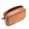 Bolsa Transversal Laser Cut Couro Camurça/Couro Marrom Claro - imagem 5