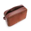Bolsa Transversal Laser Cut Couro Camurça/Couro Marrom Escuro - imagem 4