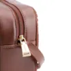 Bolsa Transversal Laser Cut Couro Camurça/Couro Marrom Escuro - imagem 5