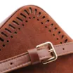 Bolsa Transversal Laser Cut Couro Camurça/Couro Marrom Escuro - imagem 7