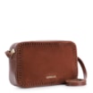 Bolsa Transversal Laser Cut Couro Camurça/Couro Marrom Escuro - imagem 2