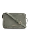 Bolsa Transversal Laser Cut Couro Camurça/Couro Verde - imagem 1