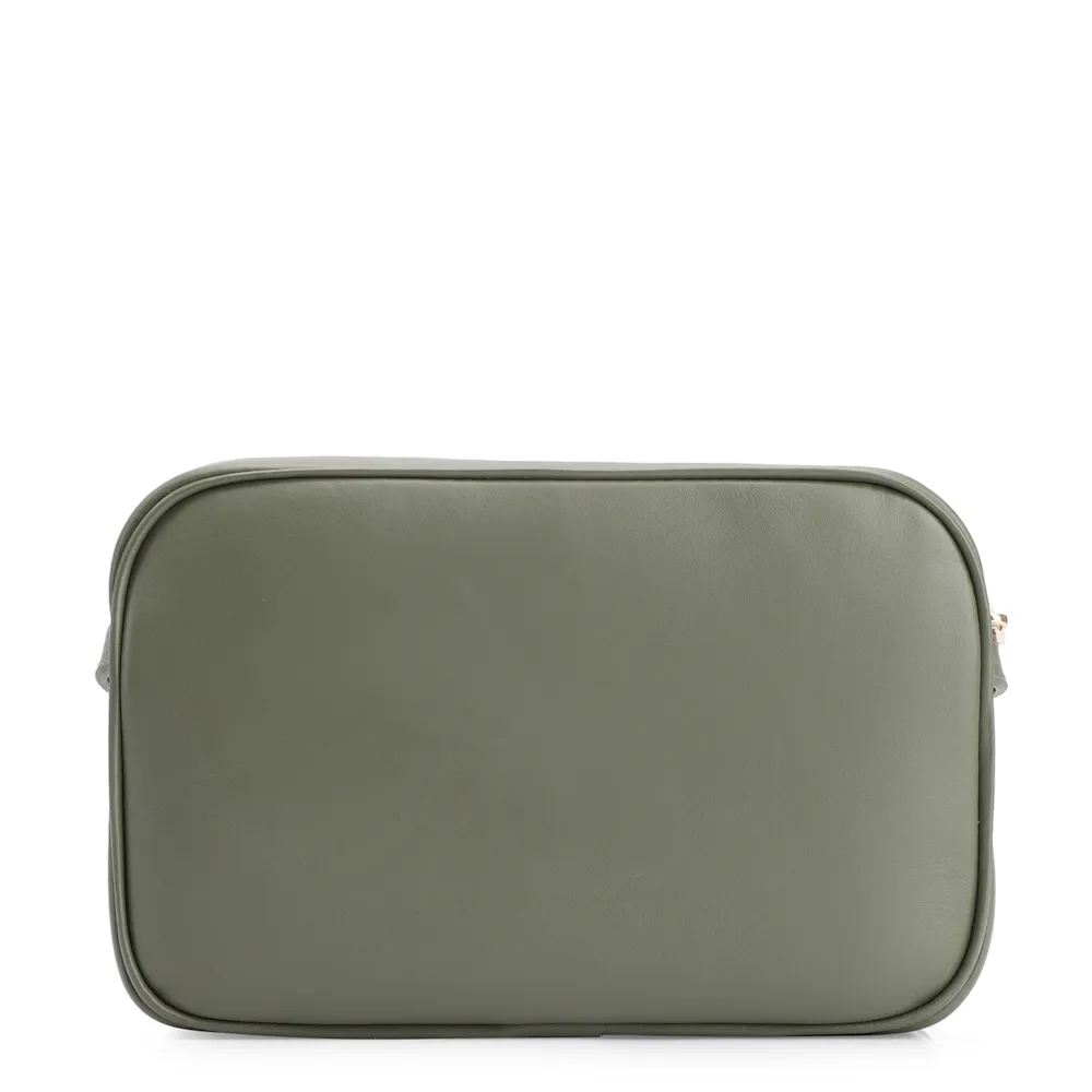 Bolsa Transversal Laser Cut Couro Camurça/Couro Verde - imagem 4