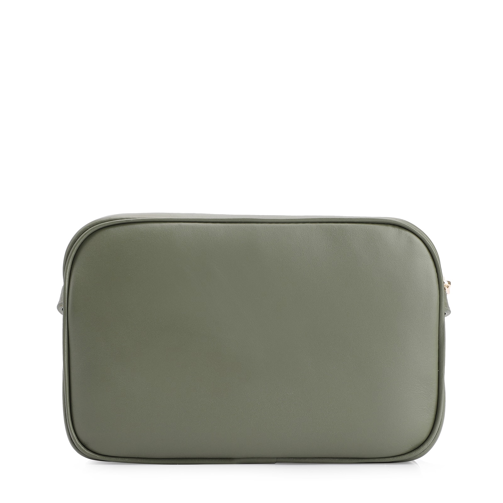 Bolsa Transversal Laser Cut Couro Camurça/Couro Verde