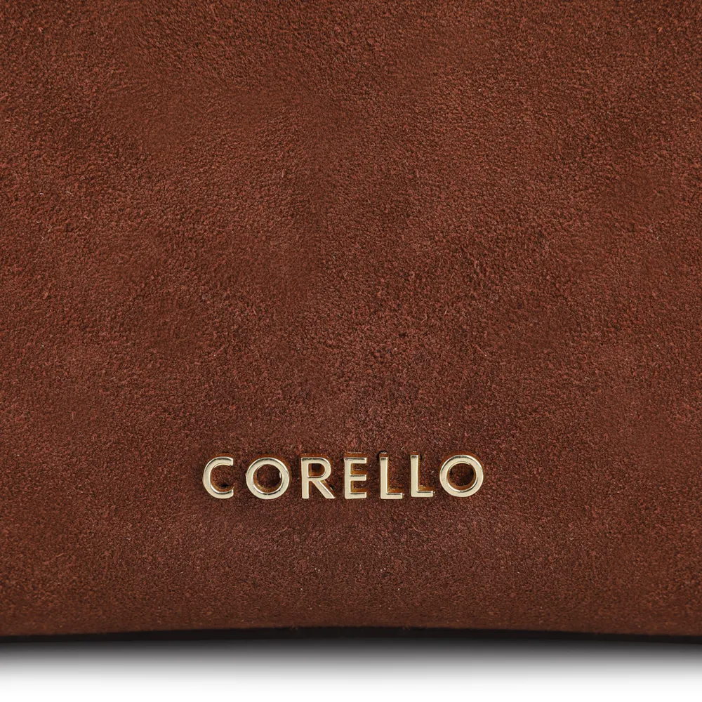 Bolsa Transversal Laser Cut Couro Camurça/Marrom - imagem 6