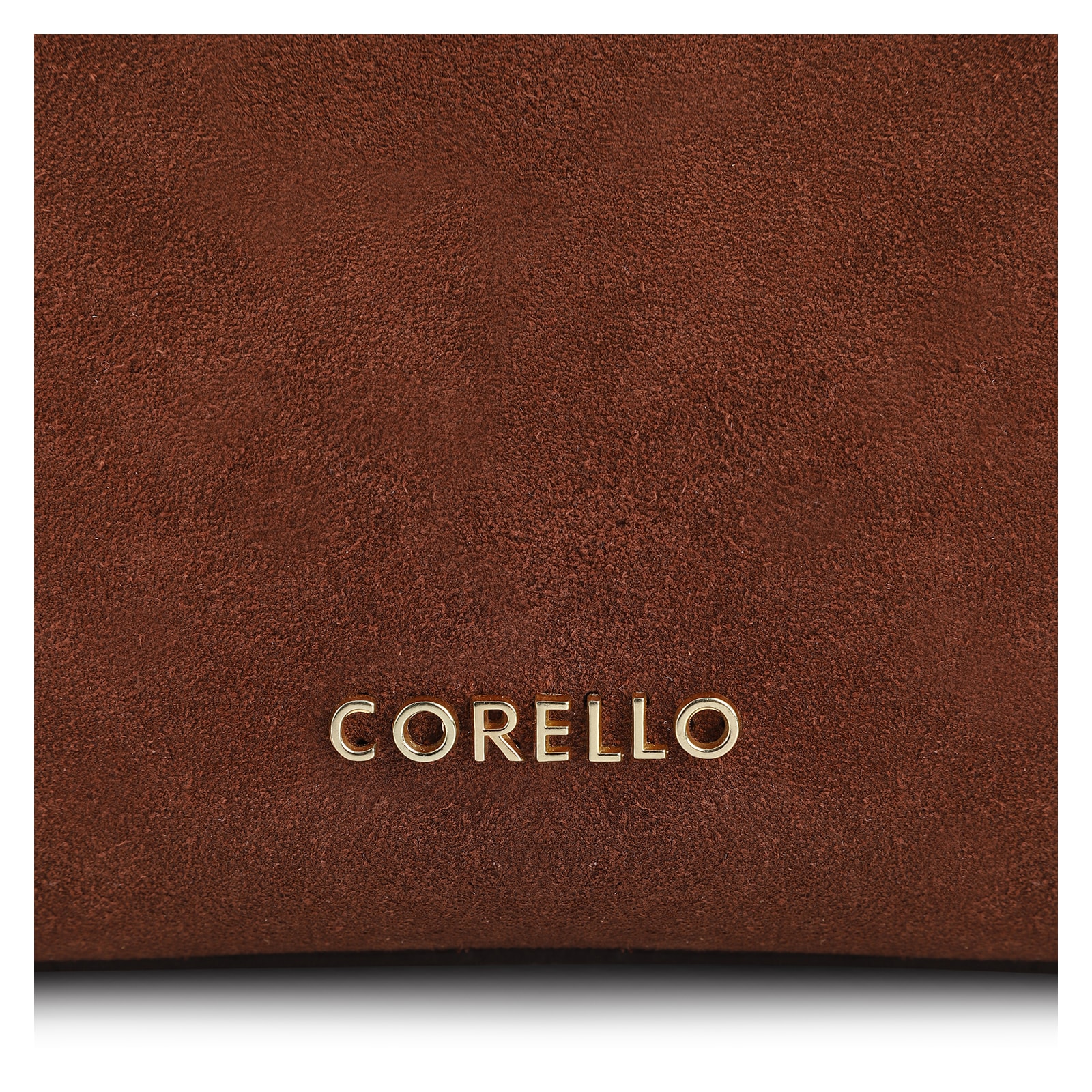 Bolsa Transversal Laser Cut Couro Camurça/Marrom