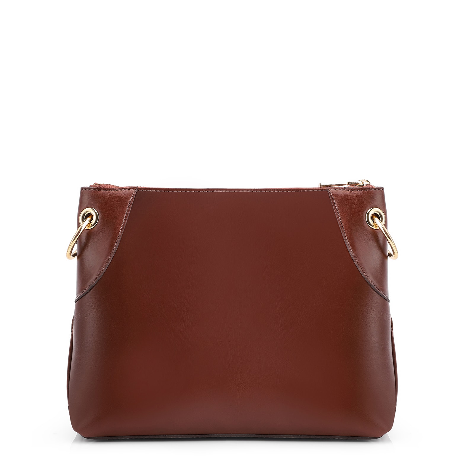 Bolsa Transversal Laser Cut Couro Camurça/Marrom