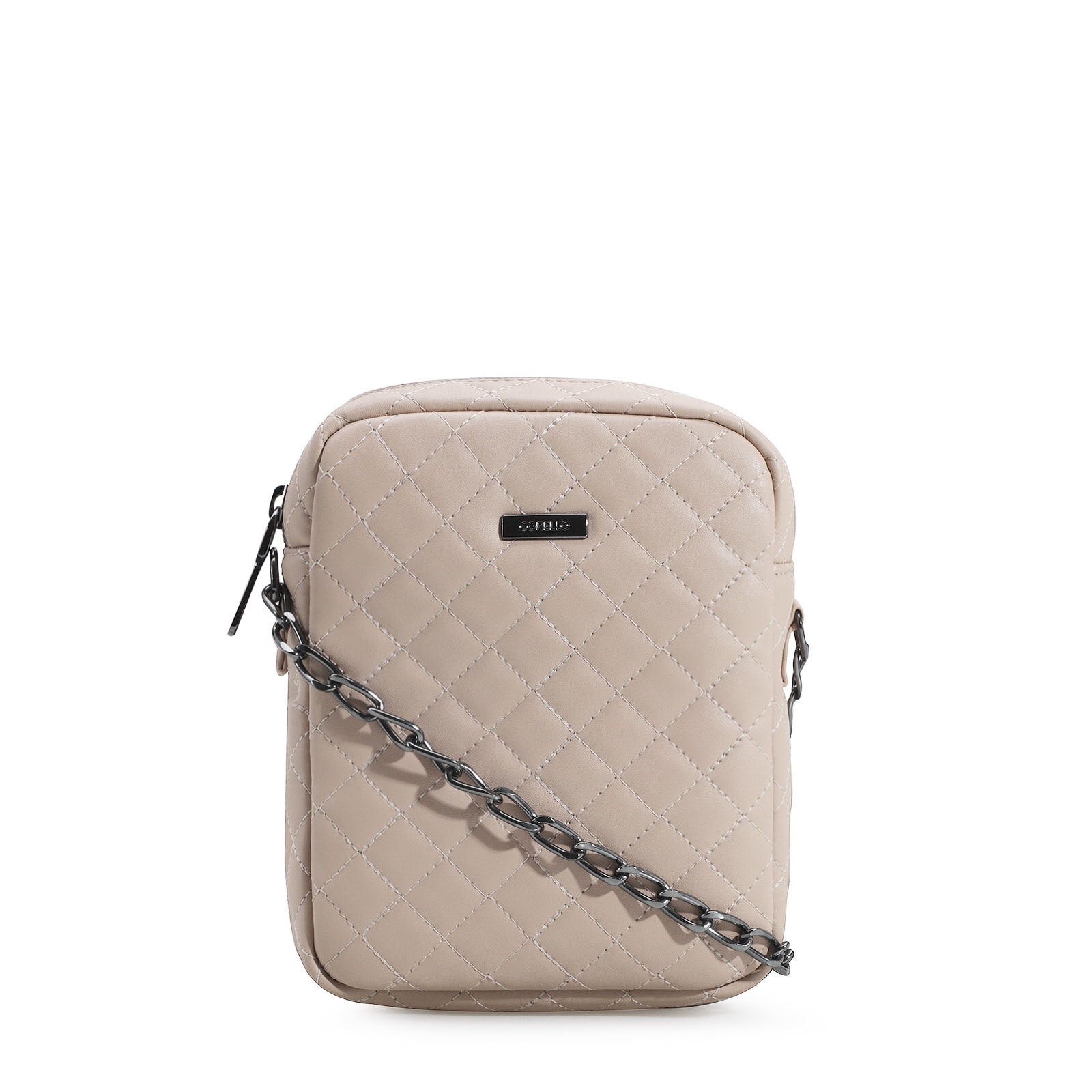 Bolsa Transversal Matelassê Alt Bege