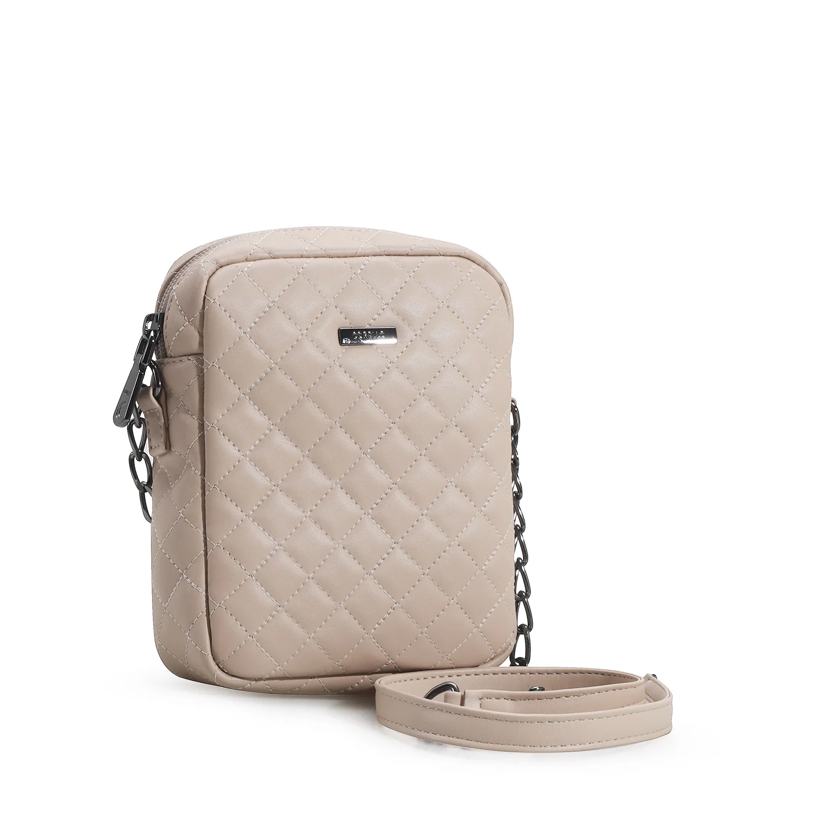Bolsa Transversal Matelassê Alt Bege