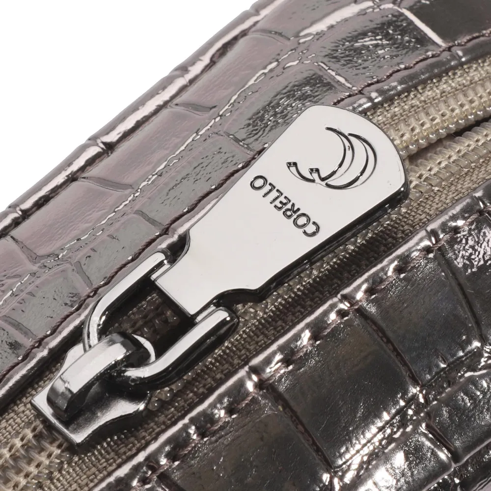 Bolsa Transversal Matelassê Alt Croco Prata - imagem 6