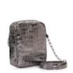 Bolsa Transversal Matelassê Alt Croco Prata - imagem 2
