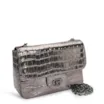 Bolsa Transversal Matelassê Alt Croco Prata - imagem 3