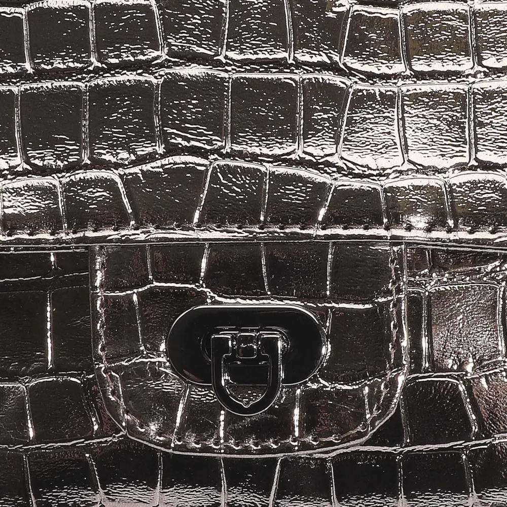 Bolsa Transversal Matelassê Alt Croco Prata - imagem 7