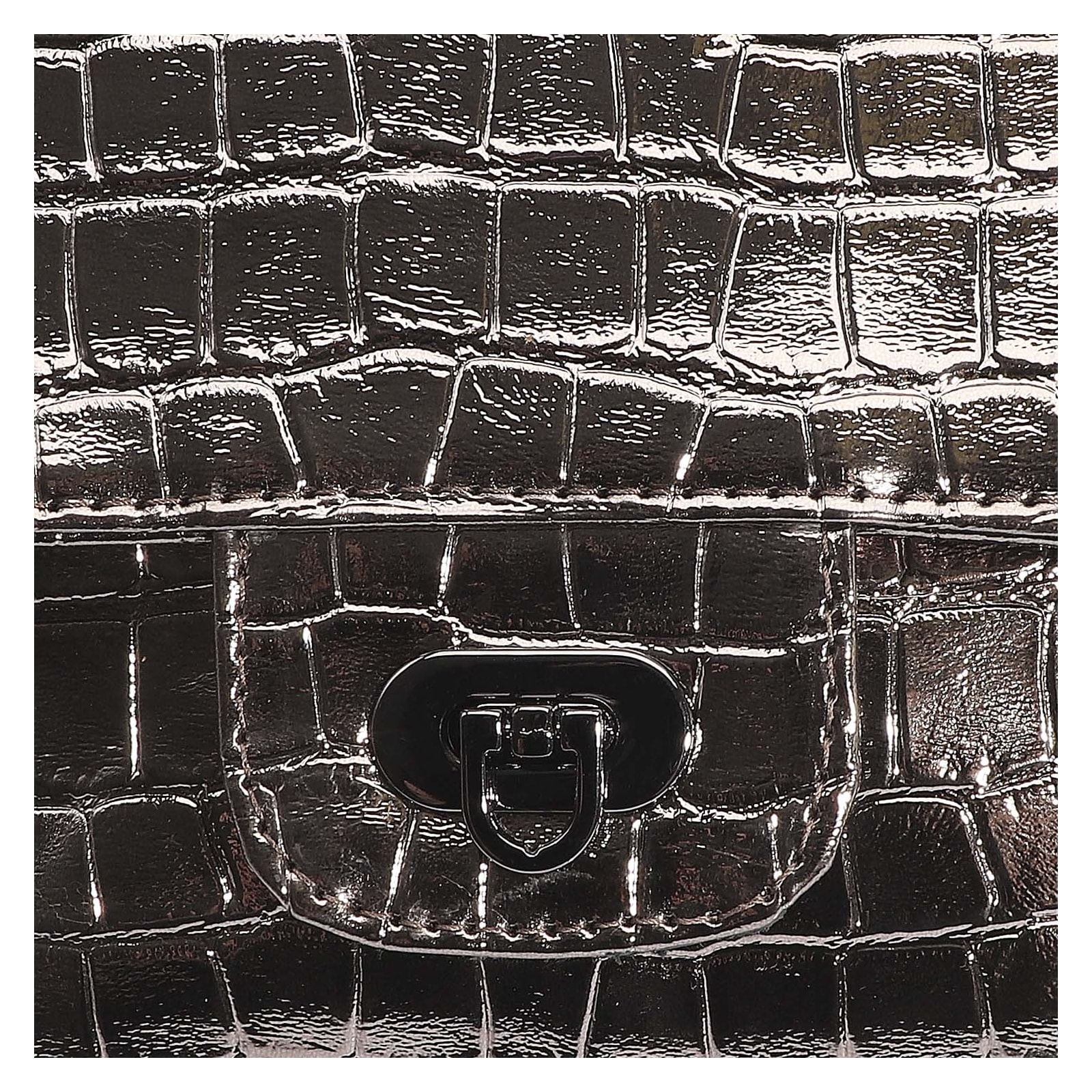 Bolsa Transversal Matelassê Alt Croco Prata