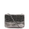 Bolsa Transversal Matelassê Alt Croco Prata - imagem 1