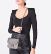 Bolsa Transversal Matelassê Alt Croco Prata - imagem 2