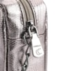 Bolsa Transversal Matelassê Alt Lezard Prata - imagem 5
