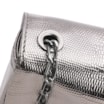 Bolsa Transversal Matelassê Alt Lezard Prata - imagem 5