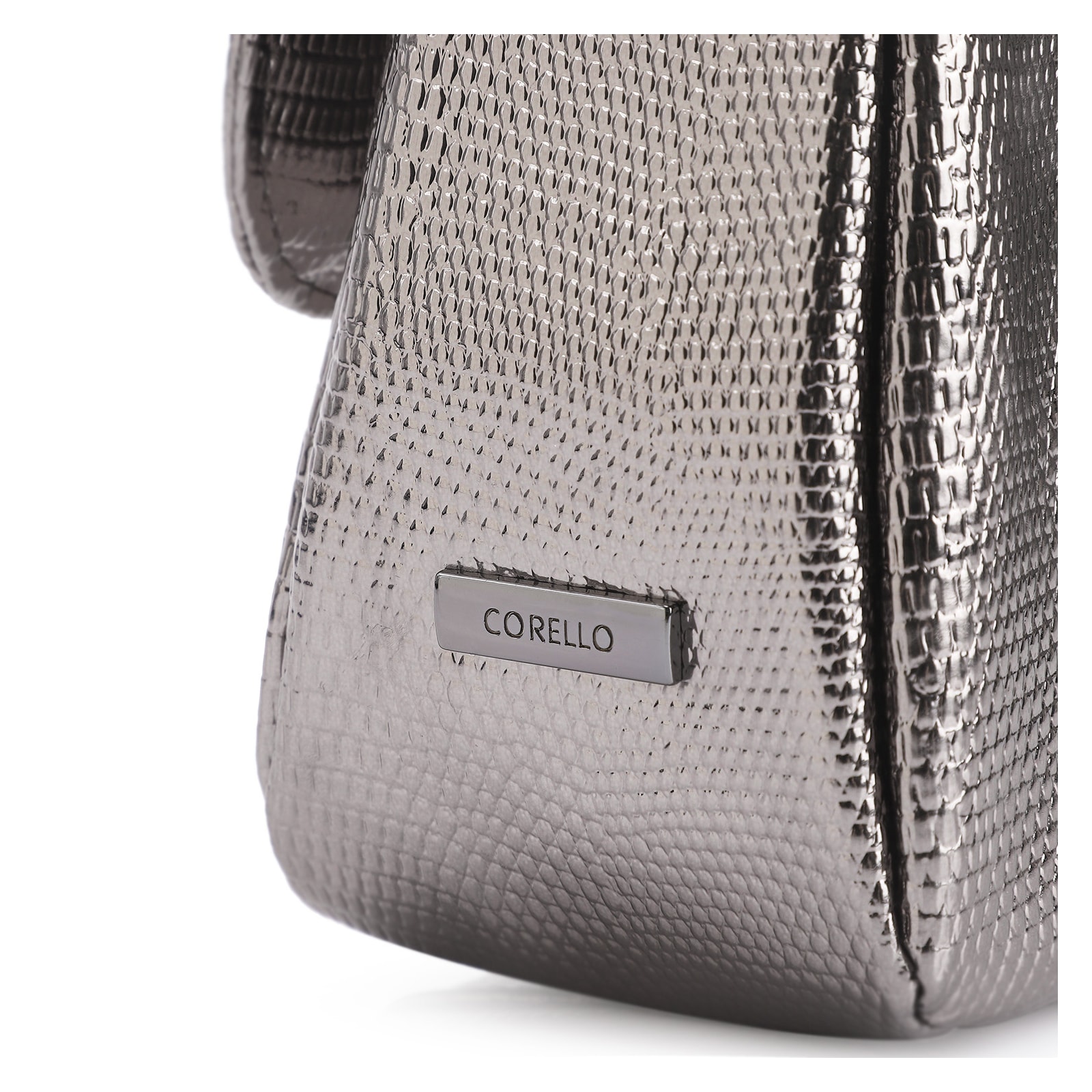 Bolsa Transversal Matelassê Alt Lezard Prata