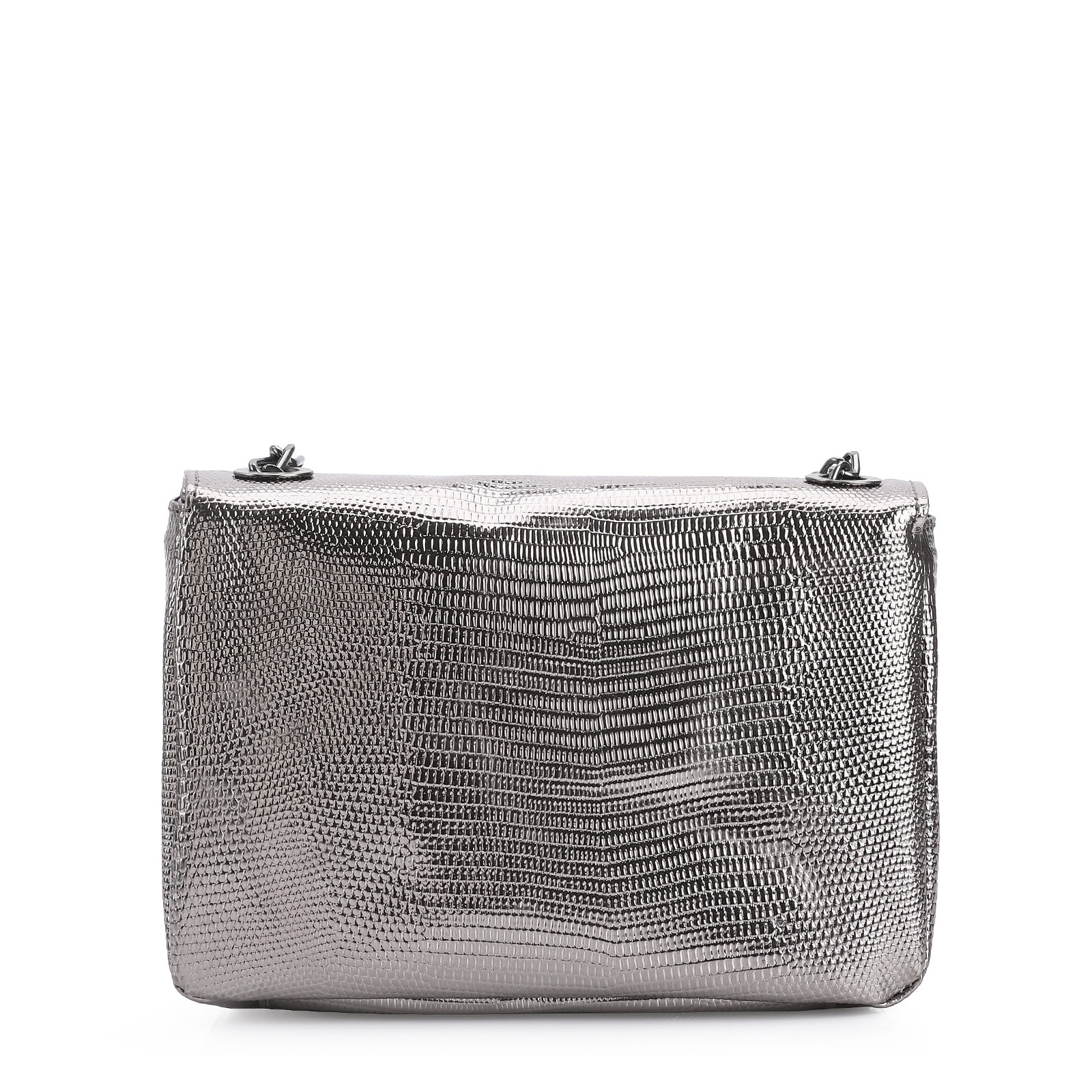 Bolsa Transversal Matelassê Alt Lezard Prata