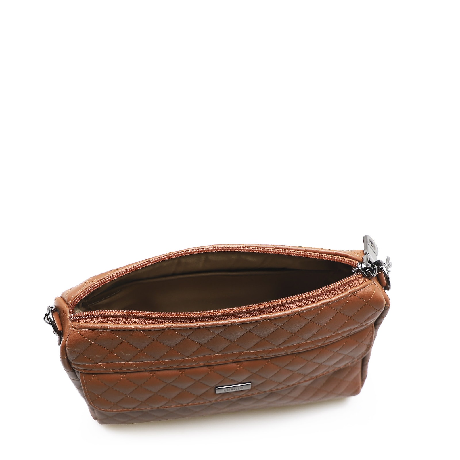 Bolsa Transversal Matelassê Alt Marrom