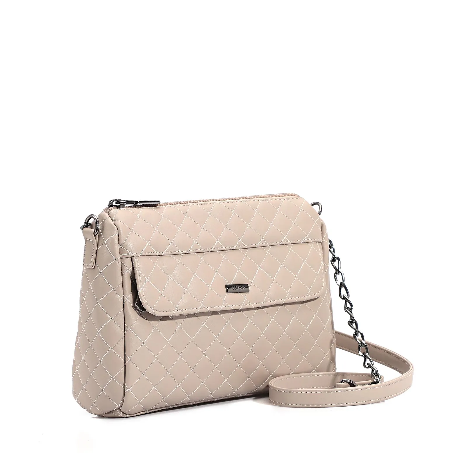 Bolsa Transversal Matelassê Alt Off White