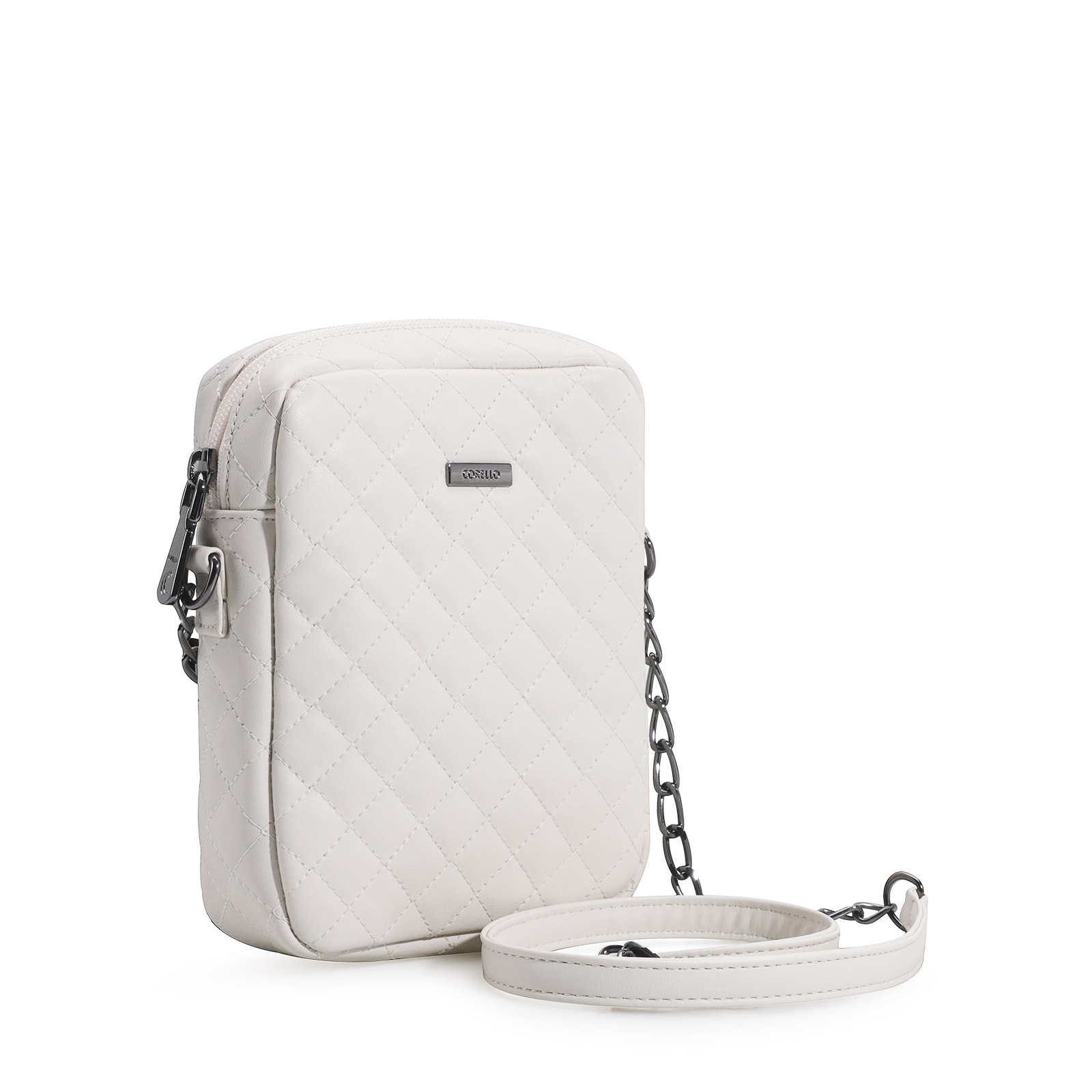 Bolsa Transversal Matelassê Alt Off White