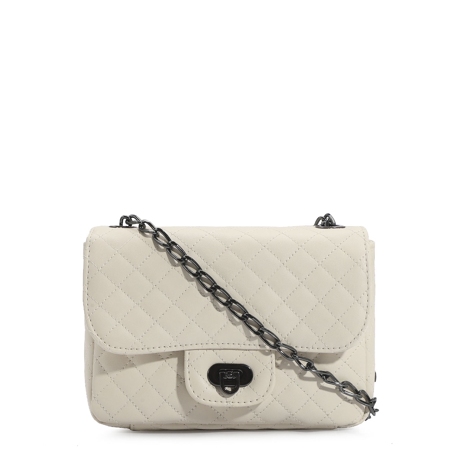 Bolsa Transversal Matelassê Alt Off White