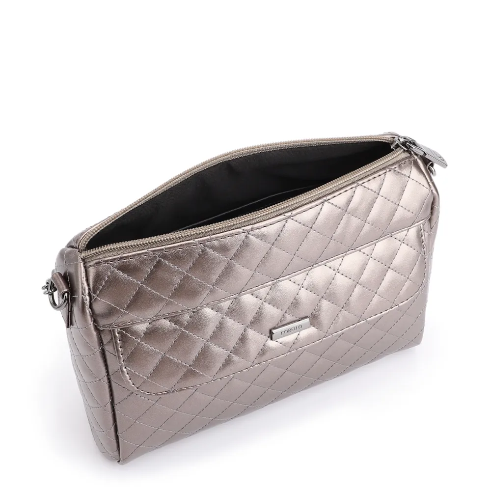 Bolsa Transversal Matelassê Alt Prata - imagem 4