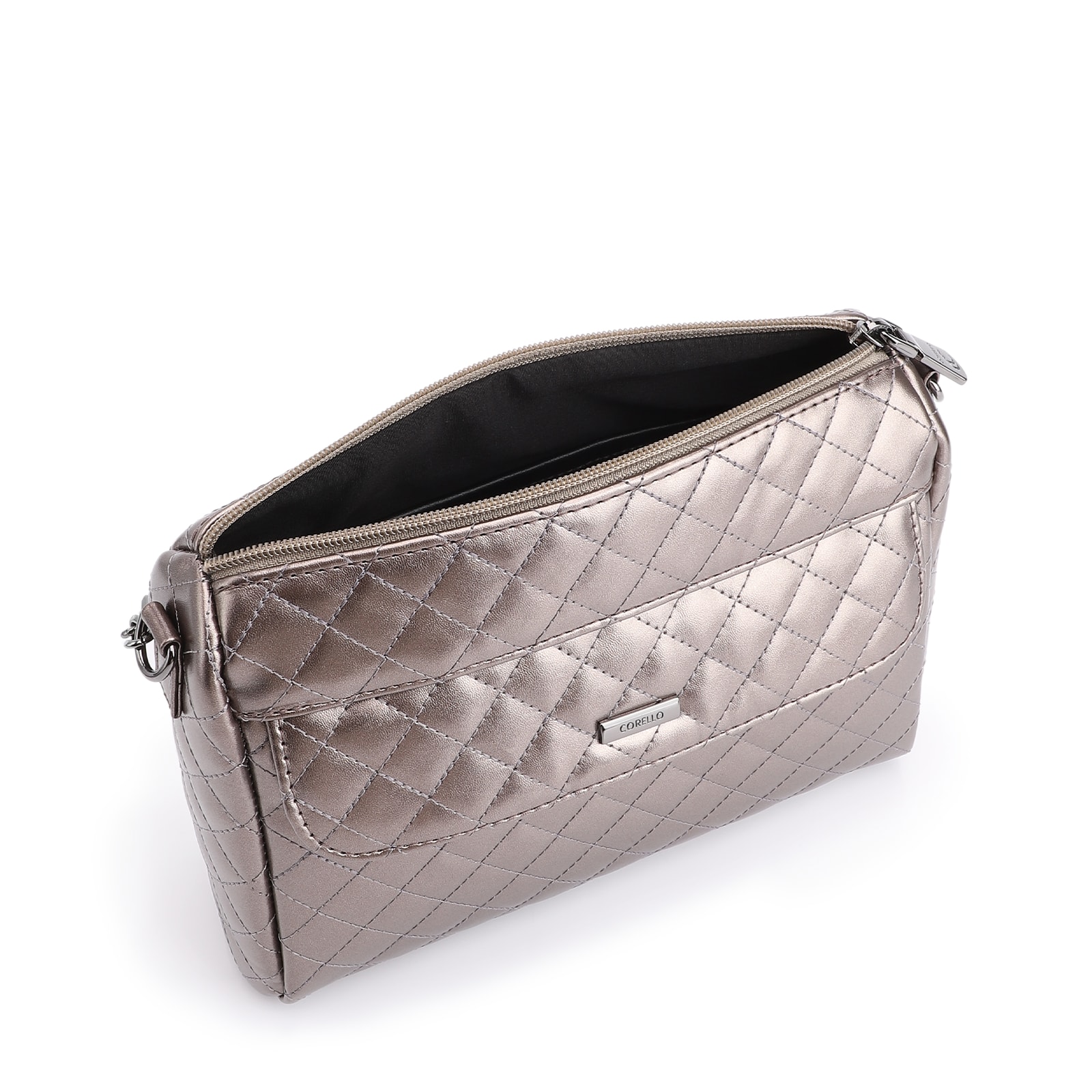 Bolsa Transversal Matelassê Alt Prata