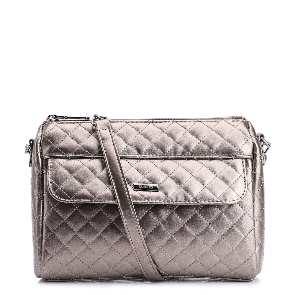 Bolsa Transversal Matelassê Alt Prata